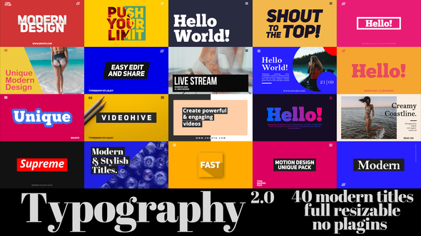 VideoHive Animated Typography Titles 23870245