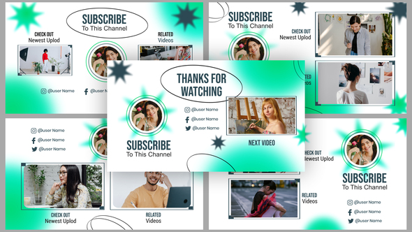 VideoHive Attractive Creative Design for After Effects End Screen 39505472