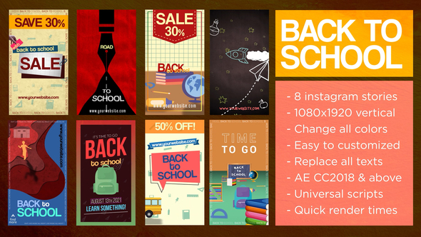 VideoHive Back To School Stories 33427455