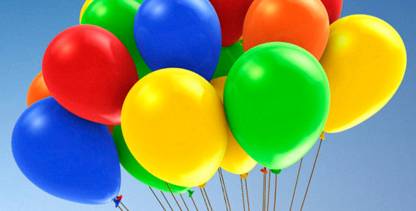 VideoHive Balloons With Customizable Colors 3D, Object 8608290