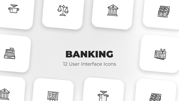 VideoHive Banking – User Interface Icons 39587258