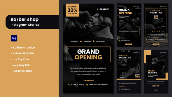 VideoHive Barbershop - Instagram Stories 33315996