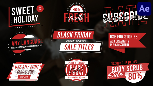 VideoHive Black Friday Titles for After Effects 38543894
