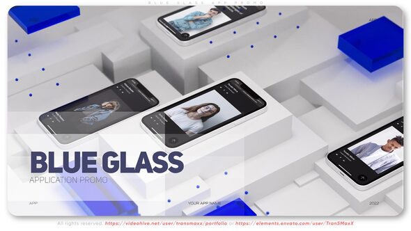 VideoHive Blue Glass App Promo 39374512