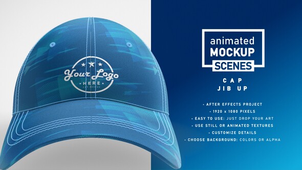 VideoHive Cap Mockup Template Jib Up - Animated Mockup SCENES 33429177