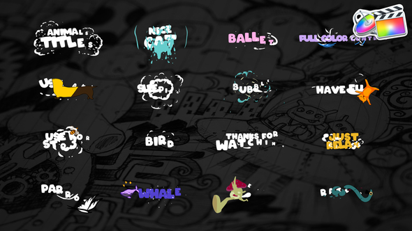 VideoHive Cartoon Animals Titles for FCPX 38661881