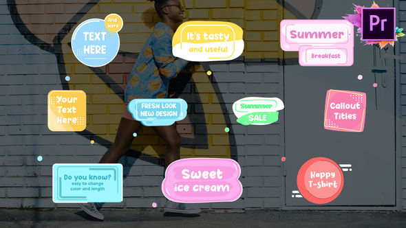 VideoHive Cartoon Callout Titles | Premiere Pro MOGRT 27489453