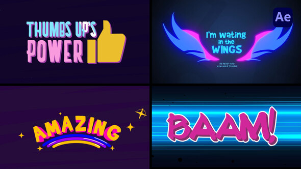 VideoHive Cartoon Title Logo Reveal Animations Pack 2 [After Effects] 38724287