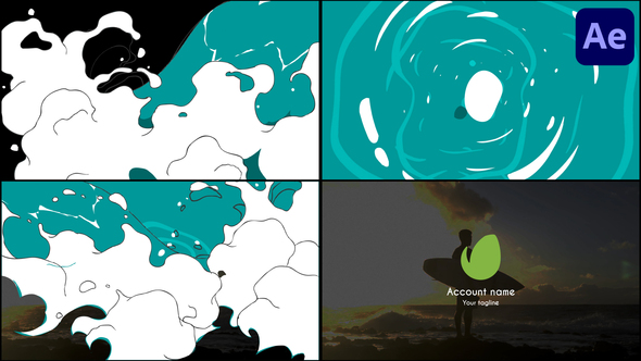 VideoHive Cartoon Wave Logo for After Effects 38554920