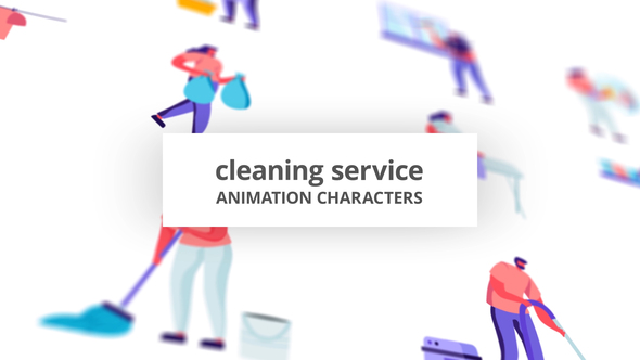 VideoHive Cleaning service - Character Set 32842622