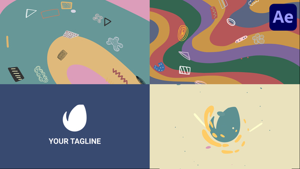 VideoHive Colorful Wave Logo Reveals And Transitions for After Effects 38412812