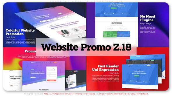 VideoHive Colorful Website Promotion Z18 32965873
