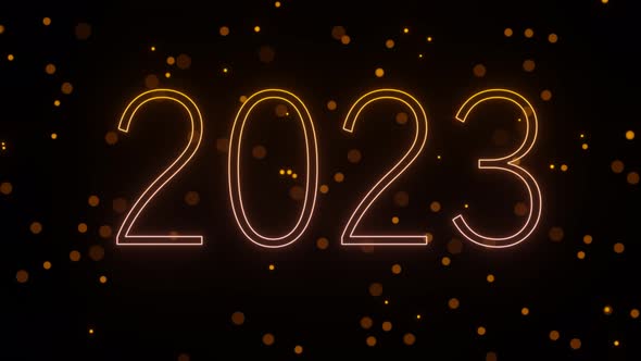 VideoHive Colorful inscription 2023. New Year Video. 38994364