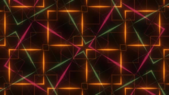VideoHive Colorful neon shapes moving 39002964