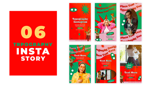 VideoHive Colourful Typography Instagram Stories Template 38587241