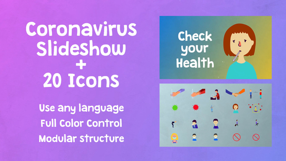VideoHive Coronavirus Covid Slideshow + Icons | Premiere Pro MOGRT 26390704