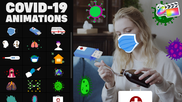 VideoHive Covid-19 Virus And Medicine Animations for FCPX 36270216