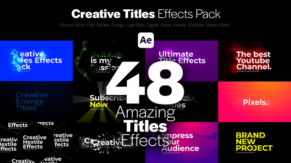 VideoHive Creative Titles Effects Pack 38644485