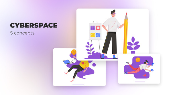 VideoHive Cyberspace - Flat concepts 39487147