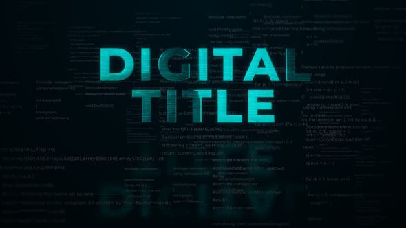 VideoHive Digital Code Logo Reveal 27078193