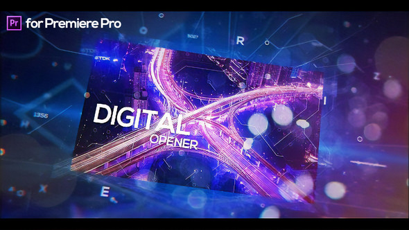 VideoHive Digital Holographic Opener for Premiere Pro 25651446