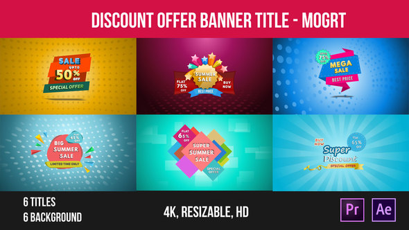 VideoHive Discount Offer Banner Title – Mogrt 23089181