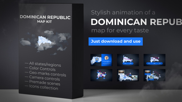 VideoHive Dominicana Map - Dominican Republic Map Kit 39340385