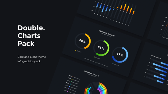 VideoHive Double - Infographics Charts Pack 32667091