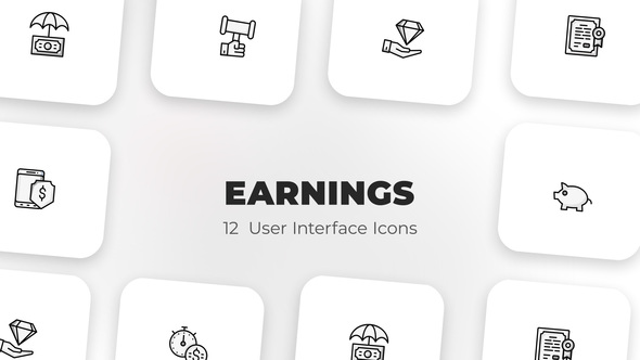 VideoHive Earnings - User Interface Icons 39587879