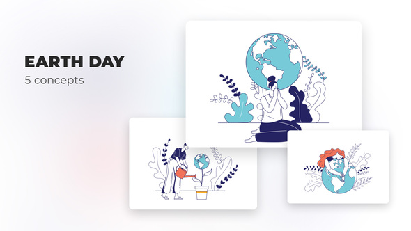 VideoHive Earth day - Flat concepts 39472603