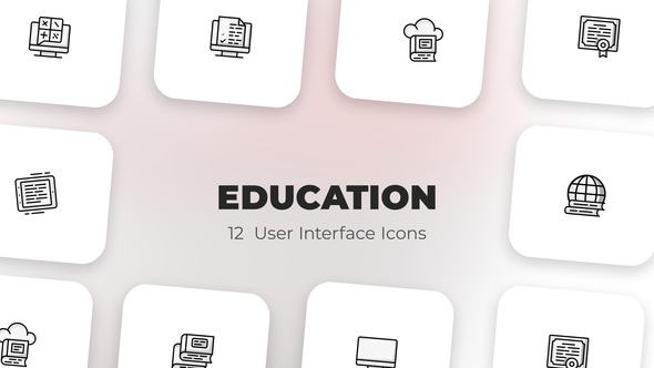 VideoHive Education - User Interface Icons 39587906