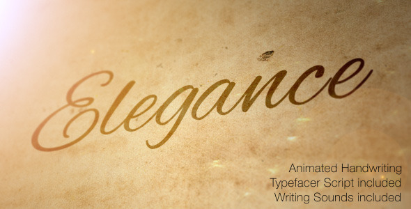 VideoHive Elegance – Animated Handwriting Typeface 6903346
