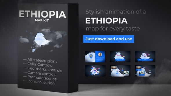 VideoHive Ethiopia Map - Federal Democratic Republic of Ethiopia Map Kit 39340818