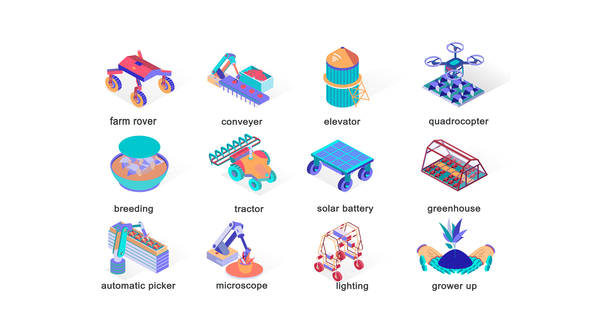 VideoHive Farming of the future - Isometric Icons 39425445