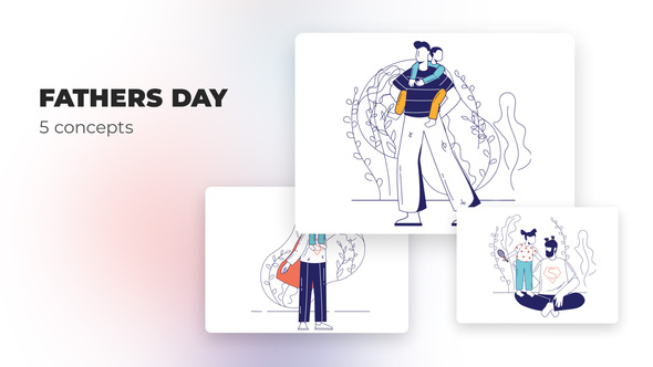 VideoHive Fathers day - Flat concepts 39472624