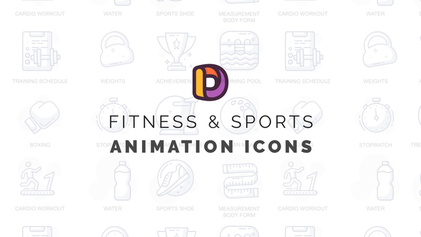 VideoHive Fitness & Sports – Animation Icons 32812403