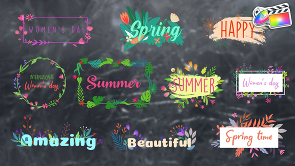 VideoHive Flower Titles for FCPX 36889579