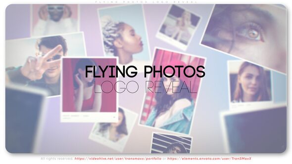 VideoHive Flying Photos Logo Reveal 39441436