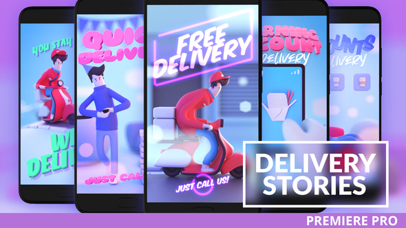 VideoHive Food Delivery Instagram Stories for Premiere 26689975
