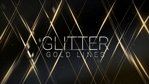 VideoHive Glitter Gold Lines | Award Titles 26401475