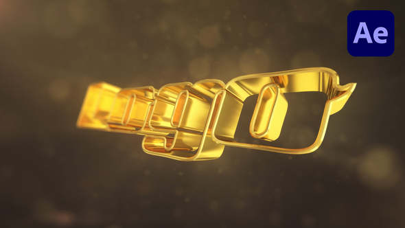 VideoHive Gold 3D Logo Intro 38596126