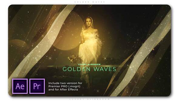 VideoHive Golden Waves Luxury Slideshow 27694090