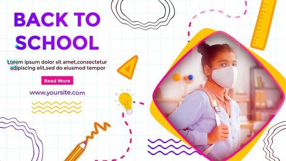 VideoHive Happy Cute Students Back to School Slideshow 39457424