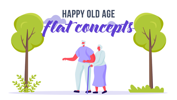 VideoHive Happy old age - Flat Concept 33248757
