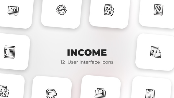 VideoHive Income – User Interface Icons 39588037