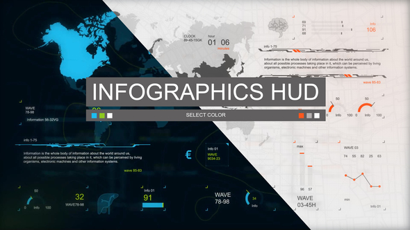 VideoHive Infographics HUD set 3 22173158