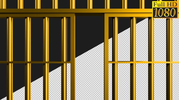 VideoHive Jail Cell Door On Alpha Channel Loops V3 38995083