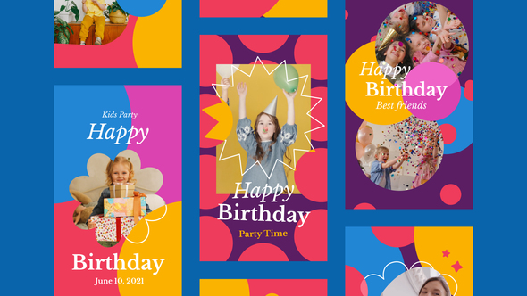 VideoHive Kids Birthday Party Instagram Stories 32591990