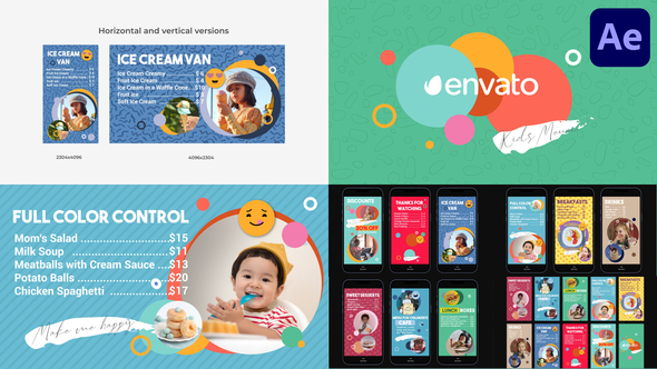 VideoHive Kids Cafe Menu for After Effects 39388904