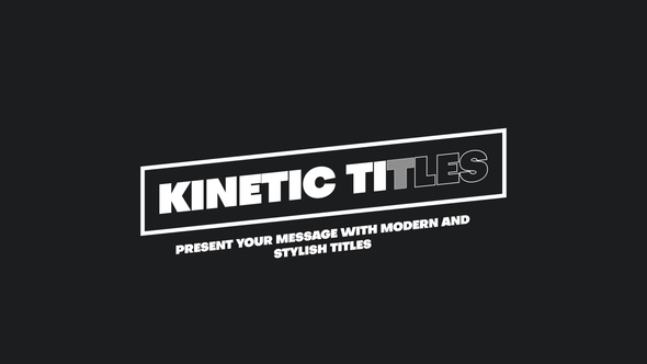 VideoHive Kinetic Titles 39412807